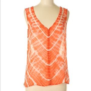 100% silk Red Haute tie-dyed tank